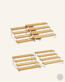 2 db-os fűszertartó polc szett konyhai rendszerező helytakarékos szekrény