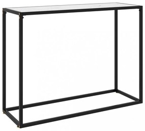 fehér edzett üveg tálalóasztal 100 x 35 x 75 cm