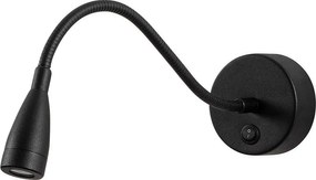 Fekete LED fali lámpa Reading – Opviq lights