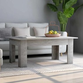Betonszürke szerelt fa dohányzóasztal 100 x 60 x 42 cm