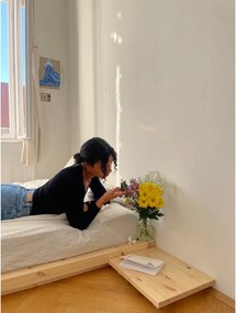 Borovi fenyő franciaágy ágyráccsal 180x200 cm Dock – Karup Design