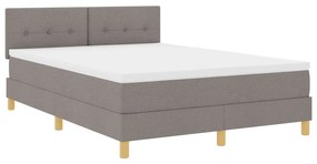 Box Spring Ágy Matraccal Taupe 160x200 cm Szövet