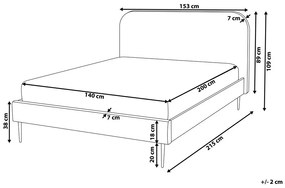 Franciaágy 140 cm Ferdinand (zöld) (ágyráccsal). 1078926