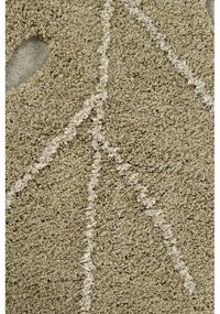 Khaki mosható kézi szövésű pamut gyerek szőnyeg 120x180 cm Monstera Olive – Lorena Canals