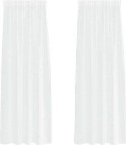 vidaXL Voile Függöny függönyökkel 2 pcs Fehér 225 x 140 cm Poliészter