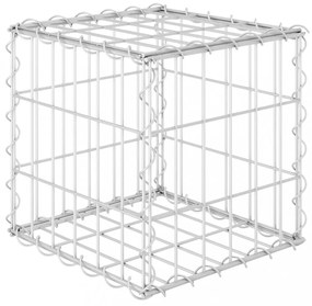 kocka alakú acélhuzal gabion magaságyás 30 x 30 x 30 cm