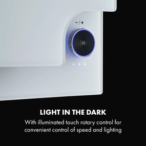 Klarstein Amelia, páraelszívó, 123 W, 60 x 47 x 23,5 cm, LED, érintő forgóvezérlő, fehér