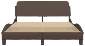 barna műbőr ágykeret Dover 140 x 200 cm