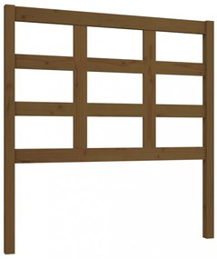 mézbarna tömör fenyőfa ágyfejtámla 95,5x4x100 cm