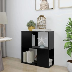 fekete szerelt fa könyvszekrény 60 x 24 x 63 cm