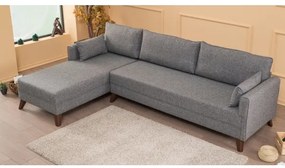 KORFU L-alakú sarokülőgarnitúra, szürke, balos