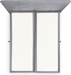 Penia kontinentális ágy 180x200 cm tárolóval - hamu hidrofób Velúr Element 24