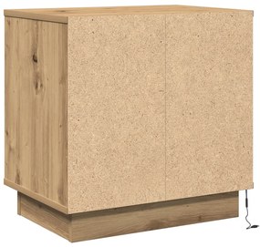 LED éjjeli szekrények 2 db Kézműves tölgy 50x34,5x50 cm