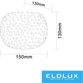 UNIVERSO Gipsz fali lámpa 1xG9 150x130x130mm IP20 fehér
