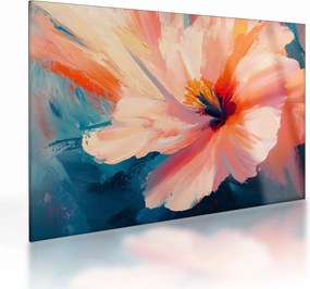 Üveg kép - Festett virág (70x50 cm)