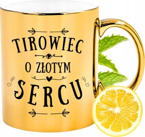 Prémium Arany Csillogó Bögre Teherautó Ajándék Nyomtatott Fotóval