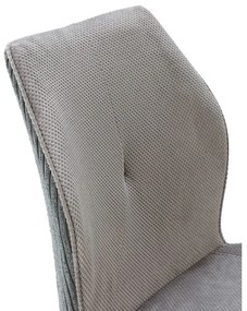 Világosszürke kordbársony étkezőszék szett 2 db-os Adaya – Marckeric