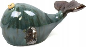 Bálna-türkiz alakú kerámia figura