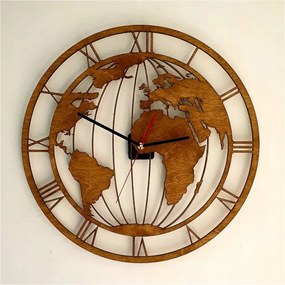 Modern falióra térkép ezüst 50x50cm nappali étkező Ajándék