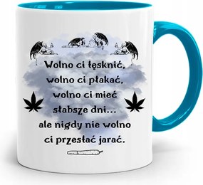 Dohányosoknak 420 Cbd Bögre Kék Ajándék fényképes nyomtatással