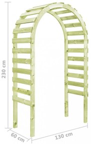 impregnált fenyőfa kerti pergola 130 x 60 x 230 cm