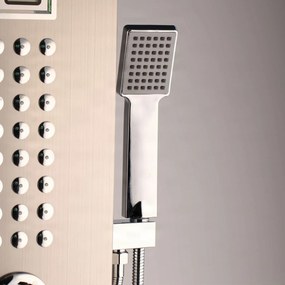 Zuhanypanel EYN TP1912L termosztáttal és masszázsfúvókákkal, falon kívüli kivitelben, többféle felülettel — Sarok