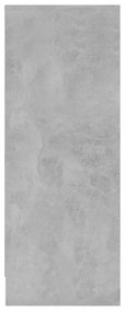 betonszürke szerelt fa cipősszekrény 60 x 35 x 92 cm
