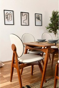 Touch Walnut and Cream étkezőgarnitúra