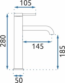 Rea Spot, magas mosdócsaptelep, arany, REA-B2015