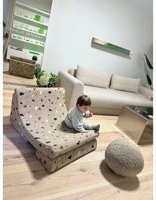Világosbarna buklé-zsenília gyerek fotel Terrazzo Moon – Wigiwama