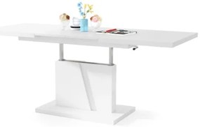 NINO fehér, kihúzható, emelhető lapos konferencia- és étkezőasztal