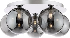 Dar Lighting modern mennyezeti lámpa foley füstös csiszolt króm darfol5450-24