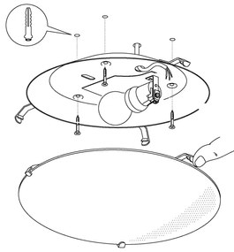 Eglo 87284 - Gyerek mennyezeti lámpa JUNIOR E27/60W/230V