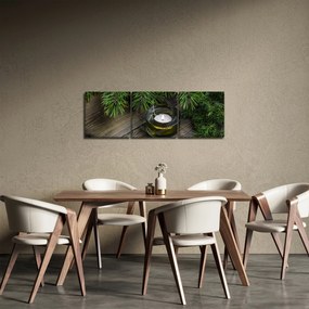 Kép - karácsonyi gyertya (órával) (90x30 cm)