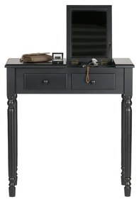 Romy fekete borovi fenyő fésülködőasztal - WOOOD