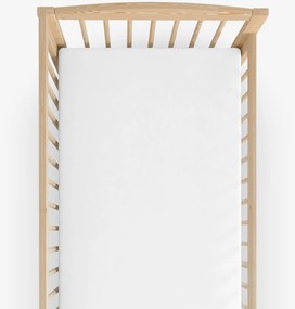 Goldea nem áteresztő jersey lepedő kiságyba - fehér 70 x 140 cm