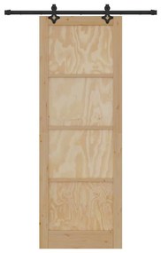 Csúszó Ajtó Készlet ORKDAL Természetes és fekete 83 x 232 cm