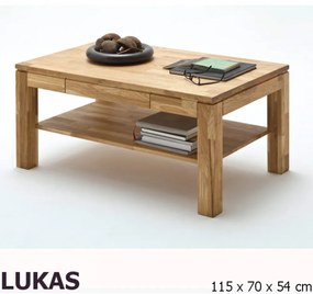 LUKAS Tölgy Dohányzóasztal 115cm