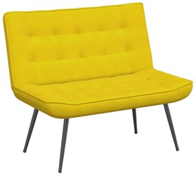 vidaXL sárga bársonypad 110 x 74 x 84 cm