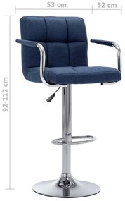 2 db kék szövet bárszék