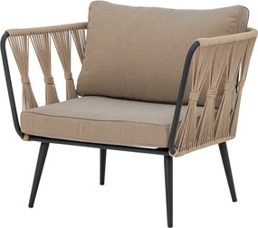 Bézs párnázott kerti fotel Pavone – Bloomingville