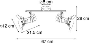 Okos spotlámpa fekete, WiFi GU10 2 lámpával és terelőlapokkal - Movie