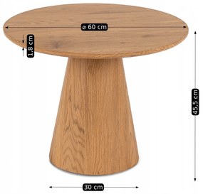 Dohányzóasztal Tölgy Színben. CARLY