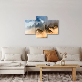 Farkasok üvöltése a holdra képe (90x60 cm)