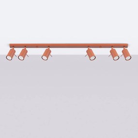 Téglavörös spotlámpa 6x117 cm Etna – Sollux