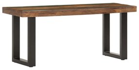 tömör újrahasznosított fa és acél pad 110 cm