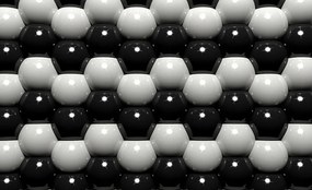 Fotótapéta fekete-fehér gömbök absztrakt Ragasztó Ajándék