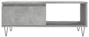 Betonszürke szerelt fa dohányzóasztal 90x50x36,5 cm