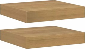 vidaXL Falpolc Falra szerelhető 2 pcs Barna 23 x 23,5 x 4 cm Faanyag