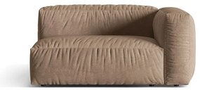 Világosbarna bársony kanapé modul (jobb oldali) Martina – Micadoni